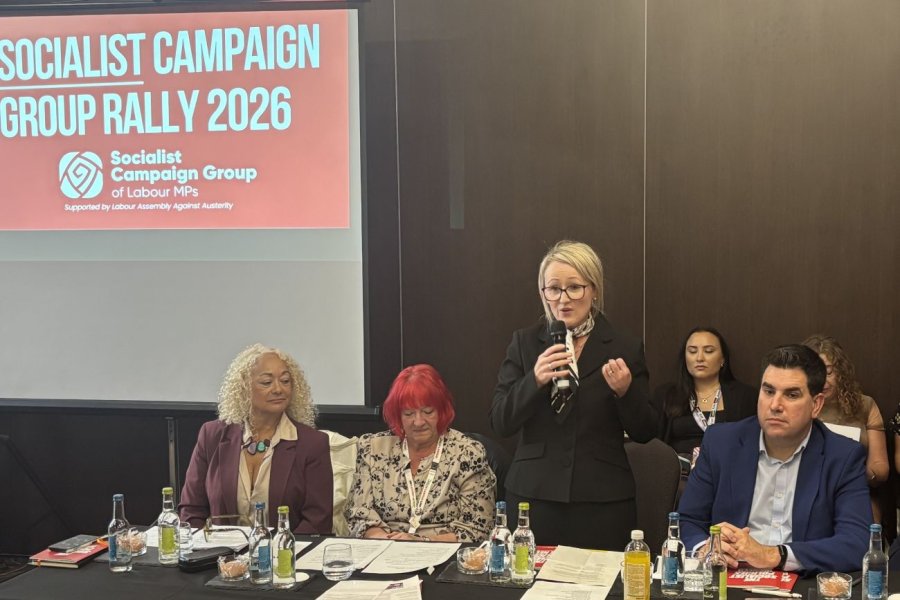 Rebecca Long-Bailey, the Socialist Campaign Group’s secretary and MP for Salford chaired the rally in Liverpool.