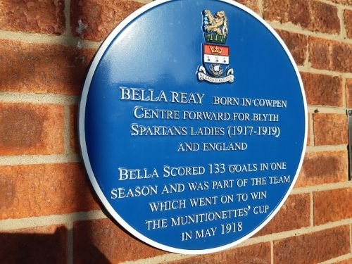 The Bella Wray plaque at Croft Park, home of Blyth Spartans. (Image by kind permission of Ewan Waugh)